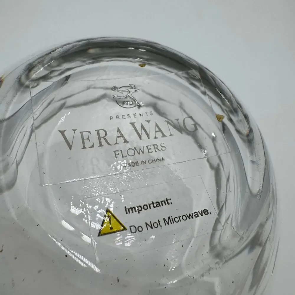 Vera Wang Flowers by FTD Lead Crystal Bowl Vase 6.25
